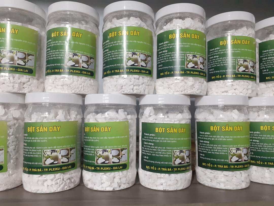 1kg bột sắn dây chuẩn ngon (đóng hũ lon pet mới)