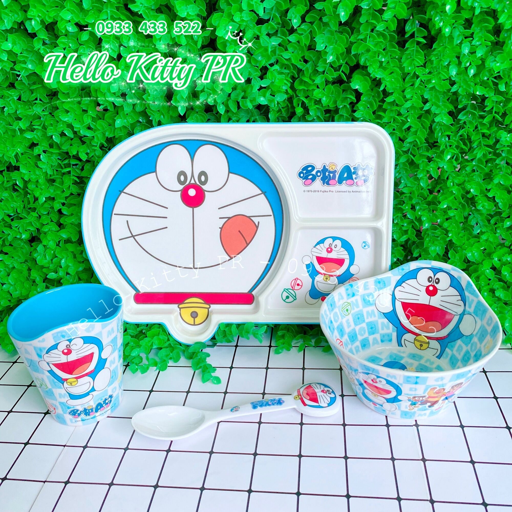 Tô chén khay dĩa muỗng Doremon Doraemon
