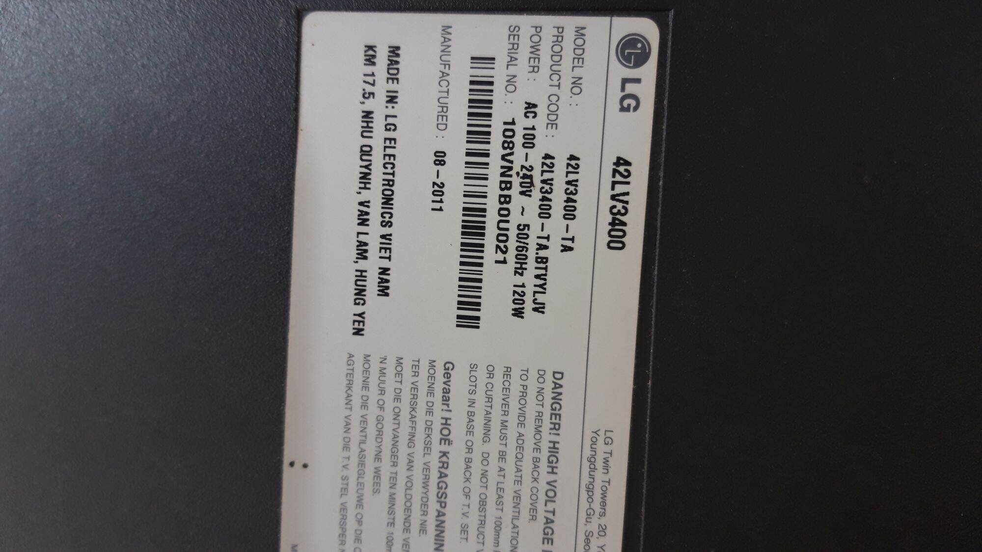 Bo mạch tivi LG 42LV3400