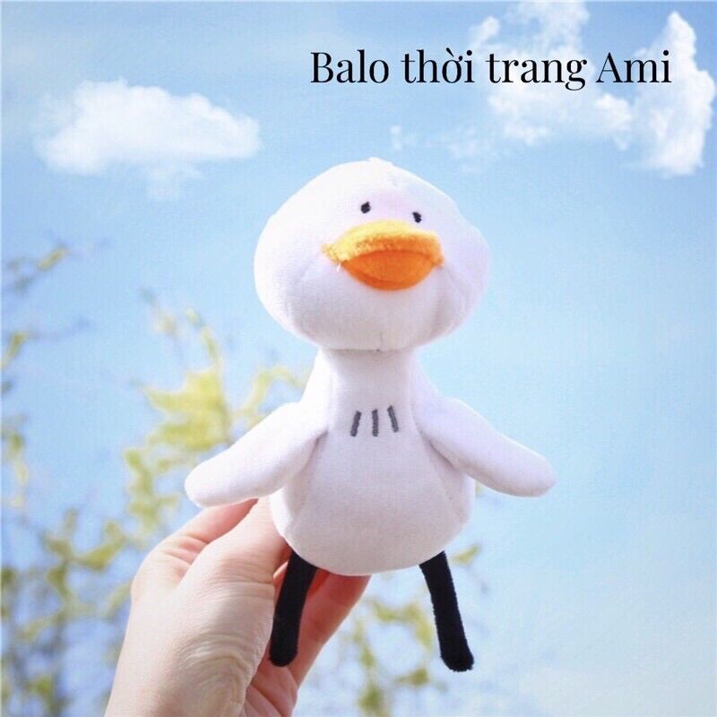 Móc khoá vịt bông trắng đáng yêu