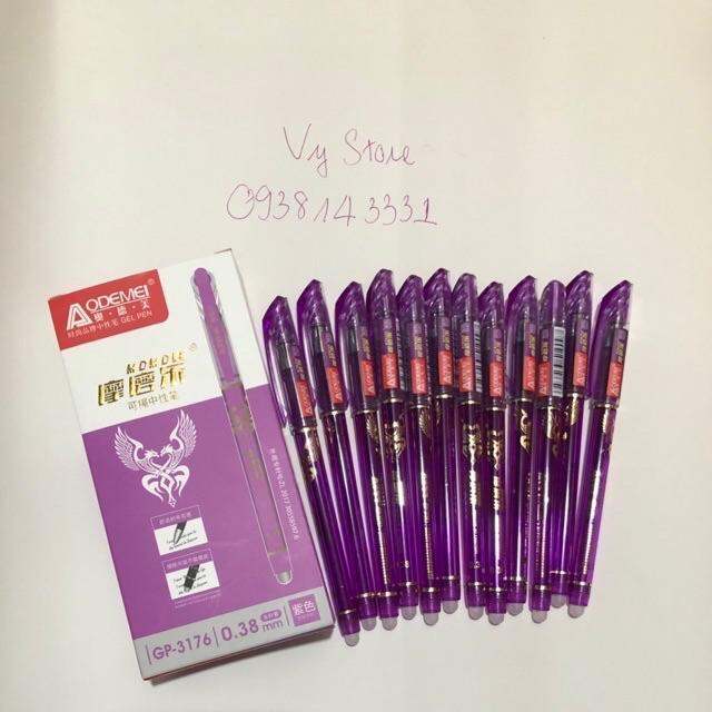 Hộp 12 Cây Viết Gel Xóa Được Aodemei Gp-3176 - Mực tím