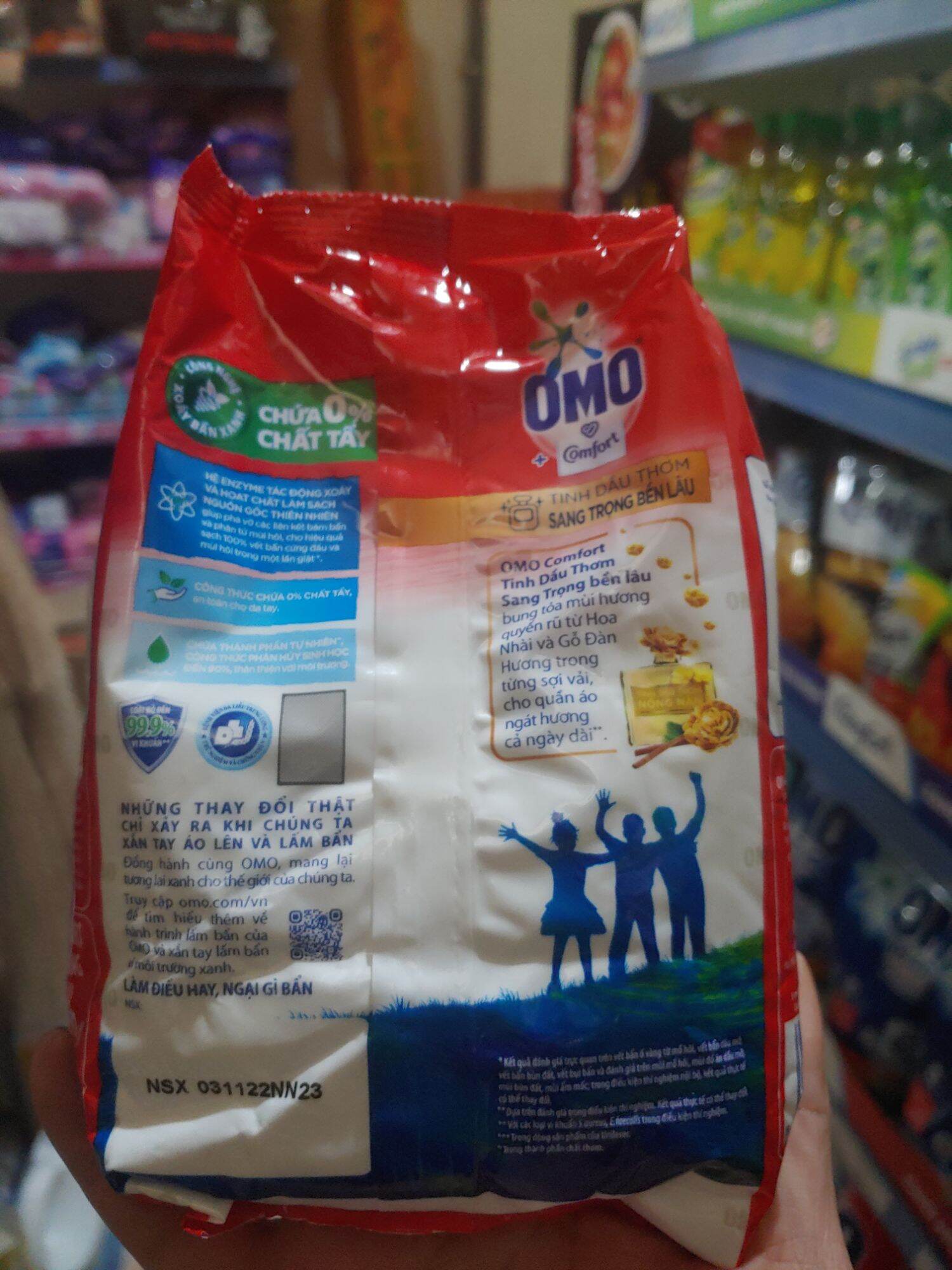 Bột giặt OMO Comfort gói 350g