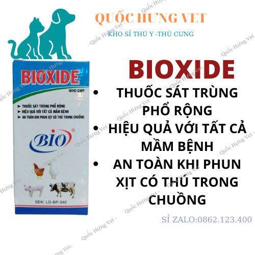 0phun xịt sát trùng chuồng trại trong chăn nuôi bioxide 60ml