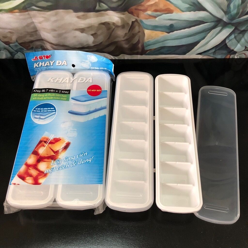 Set 2 Khay trữ đông đồ ăn dặm có nắp đậy cho bé