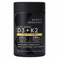 Viên uống Sports Research Plant-Based D3 + K2 - 160 viên từ Mỹ