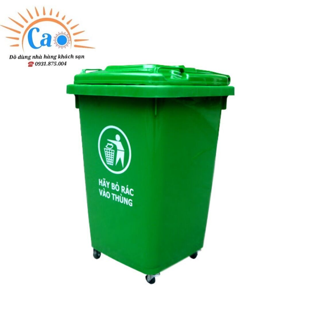 Thùng rác công cộng 60L màu xanh(hàng nhập khẩu)
