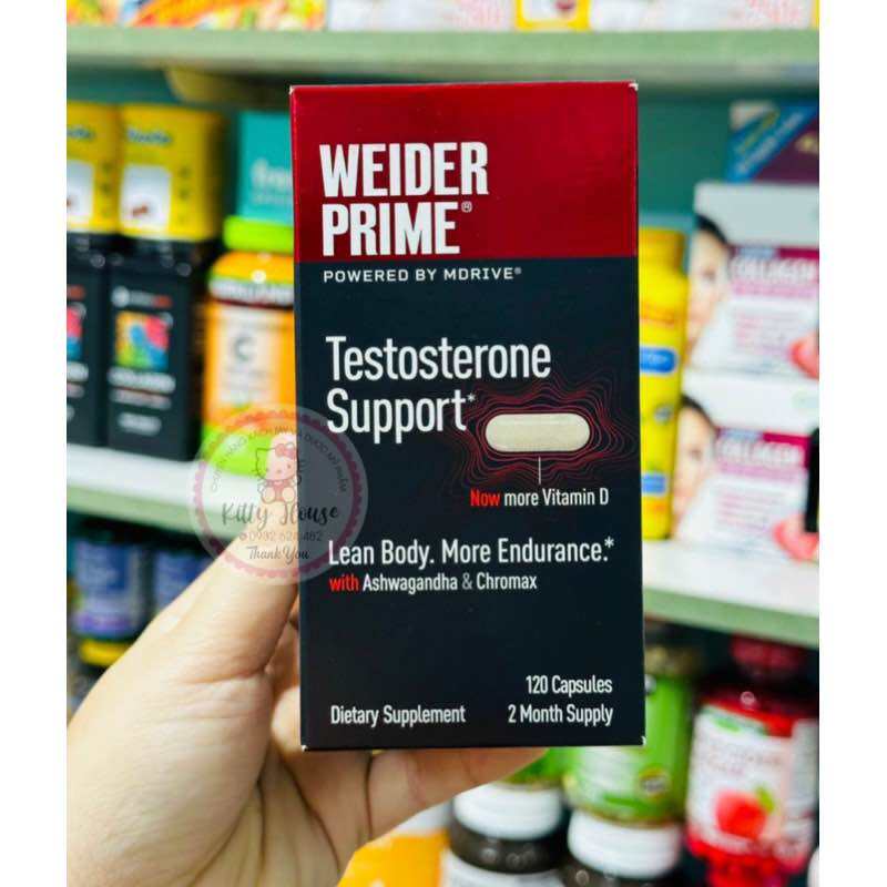 Weider Prime Testosterone Support For Lọ 120 Viên Của Mỹ