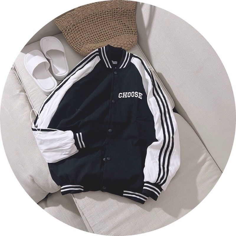 Áo khoác bamber nam nữ / Áo khoác bomber nữ vải da lộn 2 lớp freesize