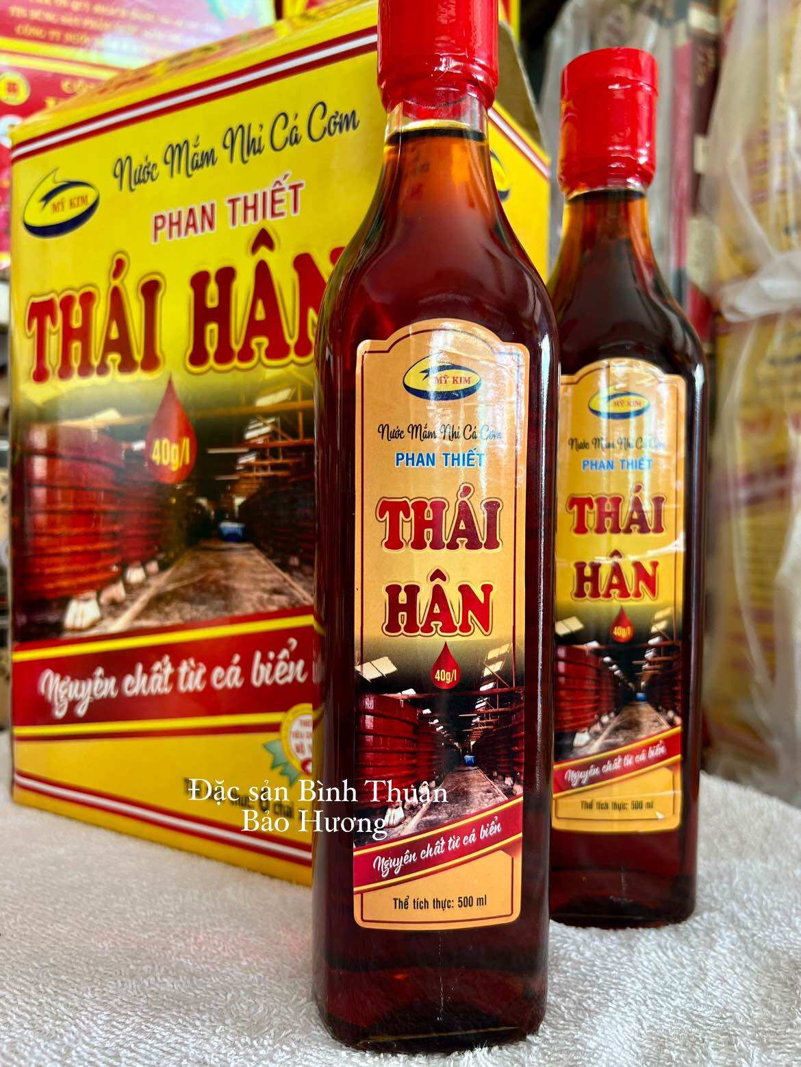 NƯỚC MẮM THÁI HÂN 40 ĐỘ ĐẠM - PHAN THIẾT ( THÙNG 6 CHAI X 500 ML )