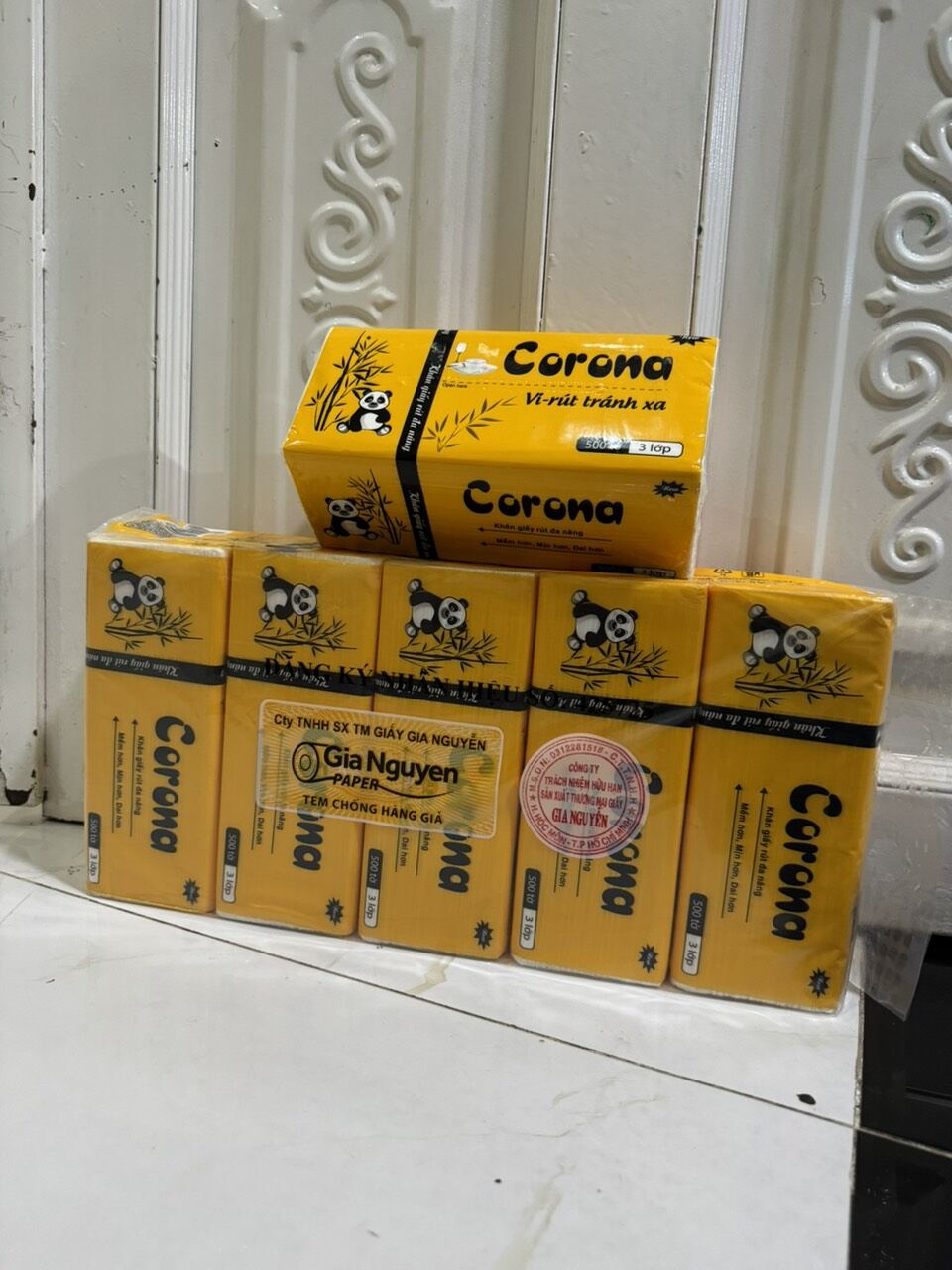 LỐC 5 GÓI KHĂN GIẤY CO.RONA 500 TỜ