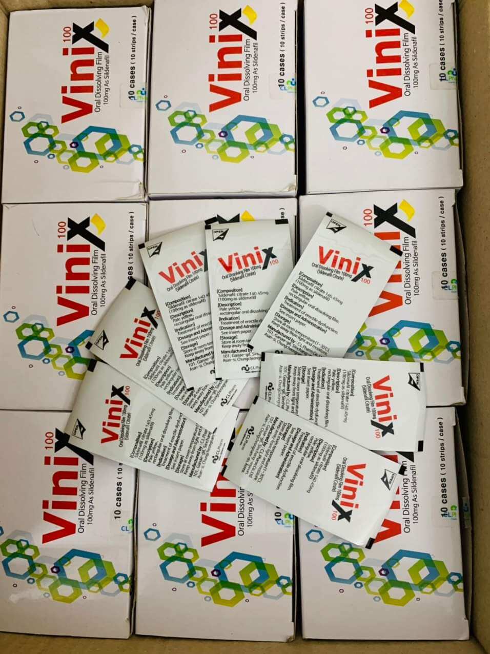 Tem Vinix 100 mg Chính Hãng Nhập khẩu trực tiếp Hàn Quốc hộp 10 tem