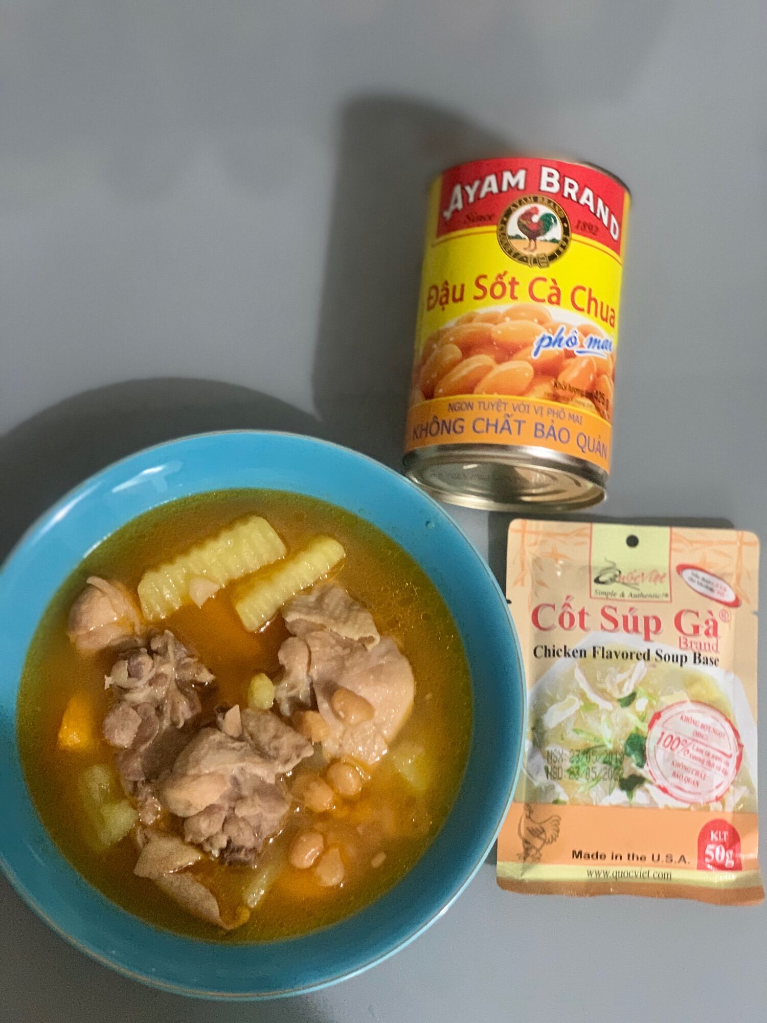 Nước dùng cô đặc Súp gà