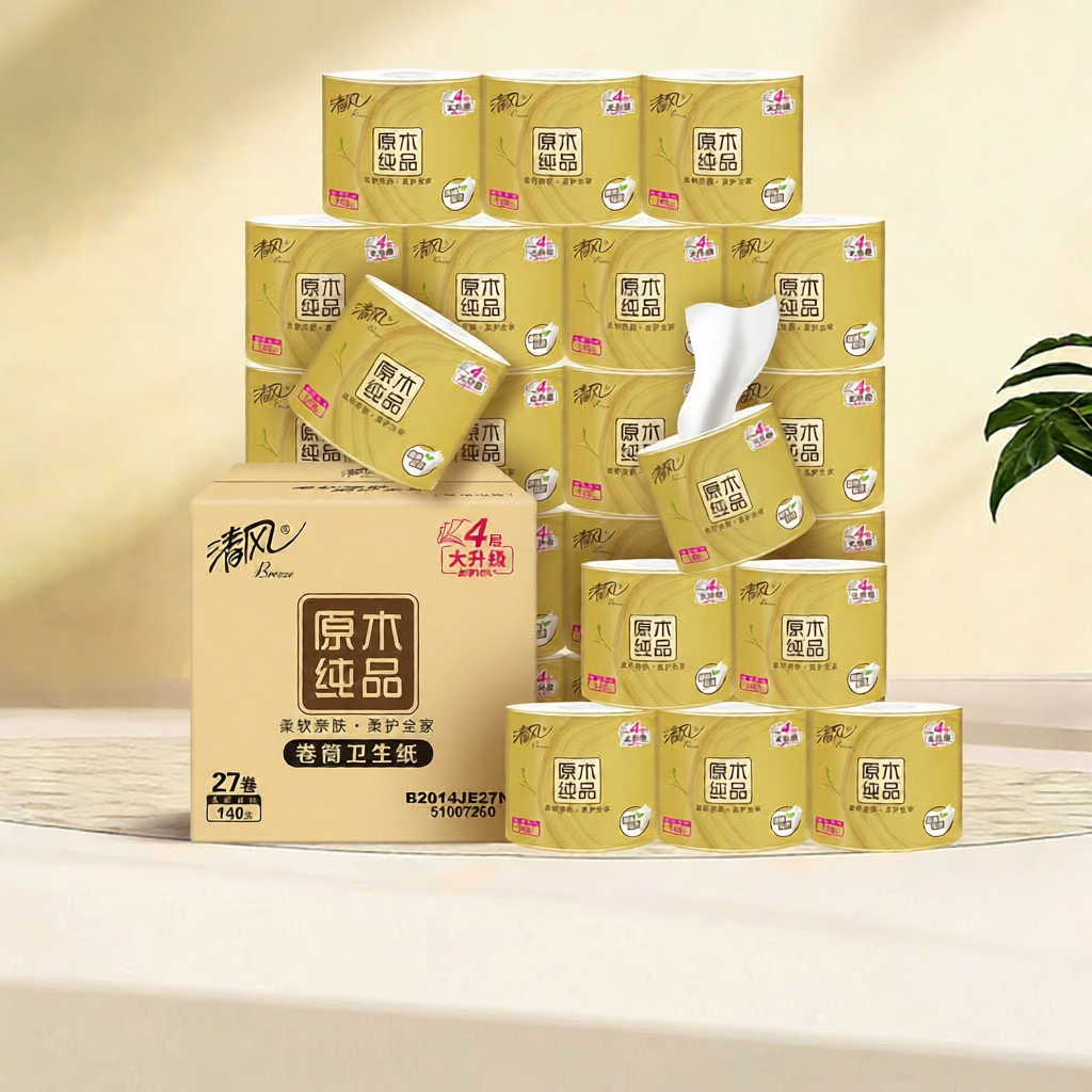 4-Layer Household Toilet Roll 27 Rolls