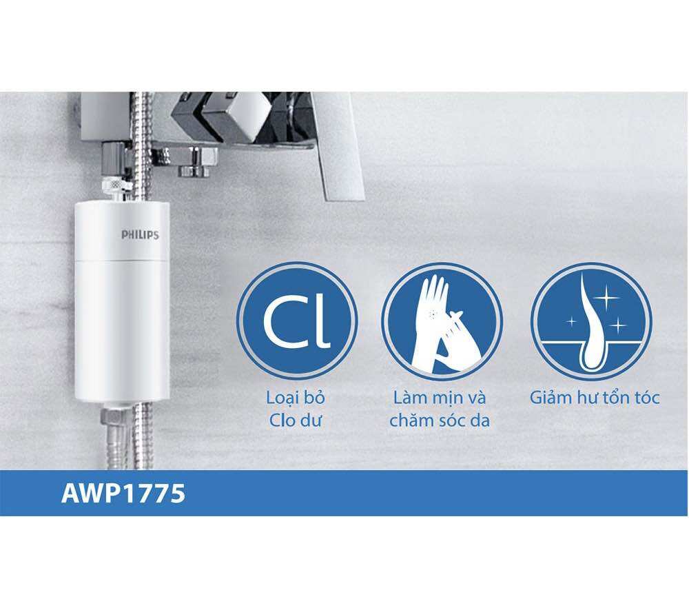  Bộ lọc nước vòi sen AWP1775  - Hàng chính hãng - Bảo hành 24 tháng 