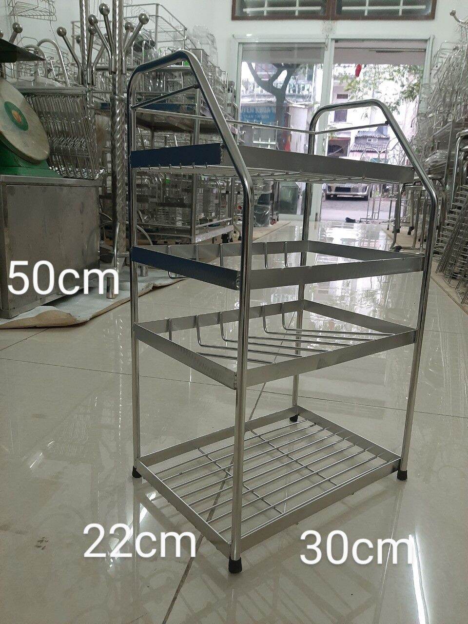 Kệ gia vị inox 304 4 tầng