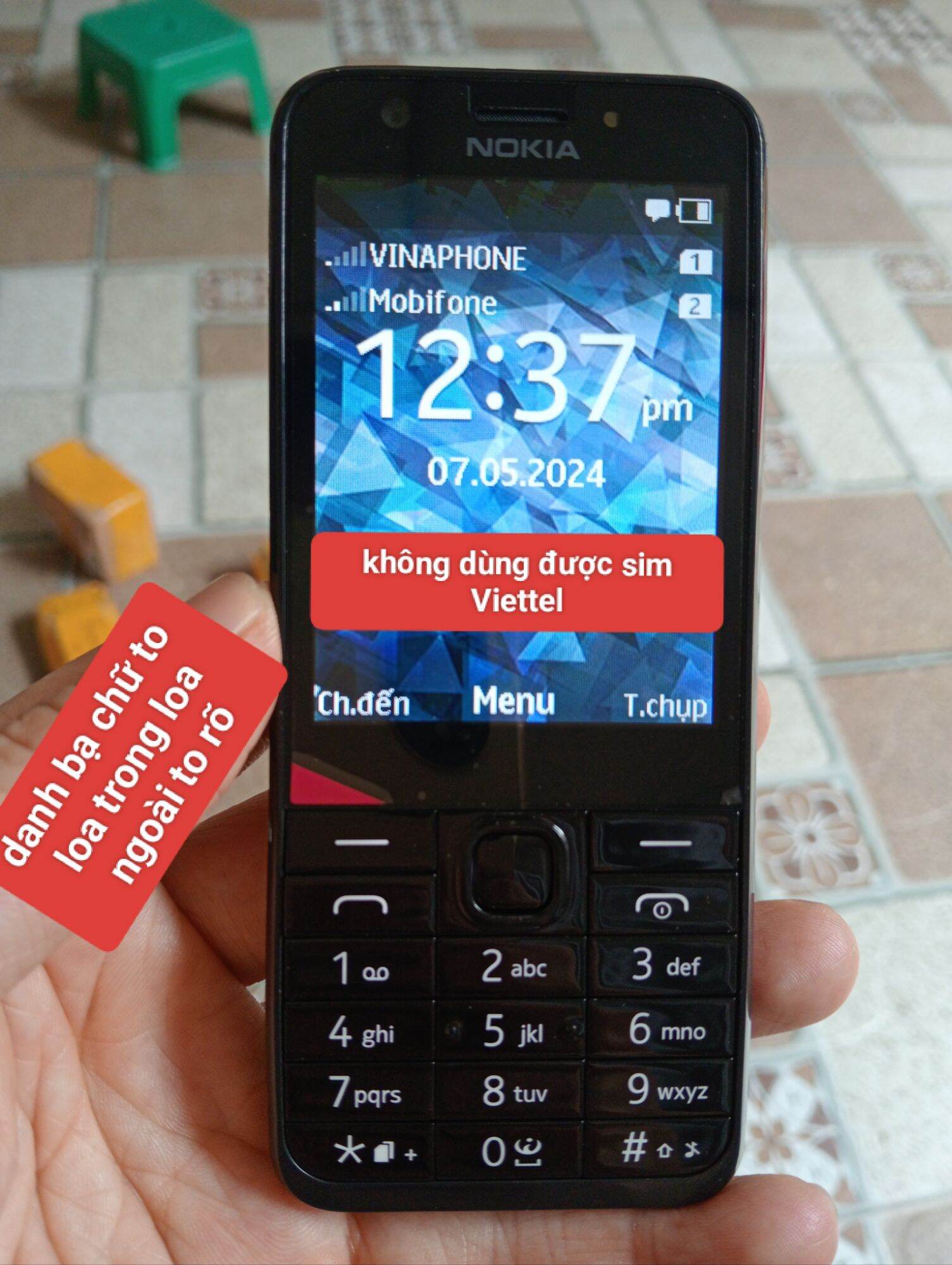 Điện thoại nokia 230 rm 1172 hỗ trợ sim 4g,mạng vinaphone, mobiphone,vietnammobile, không được sim viettel