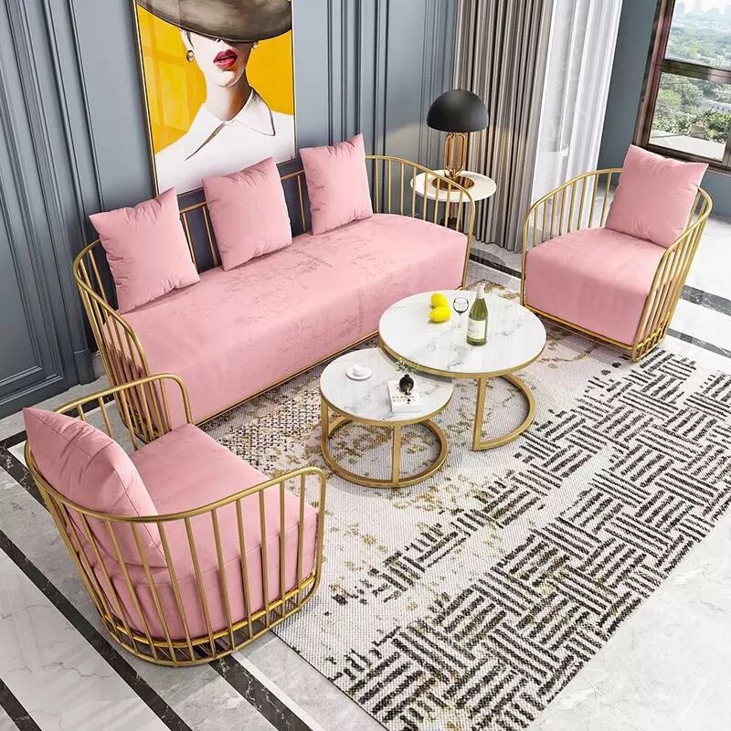 Bàn trà đôi tròn mặt đá / bàn sofa cặp