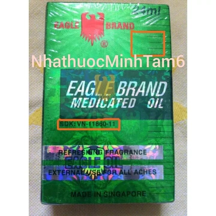 Dầu Gió Xanh Con Ó Eagle Brand Singapore ( MỘT NẮP-HÀNG CHÍNH HÃNG)