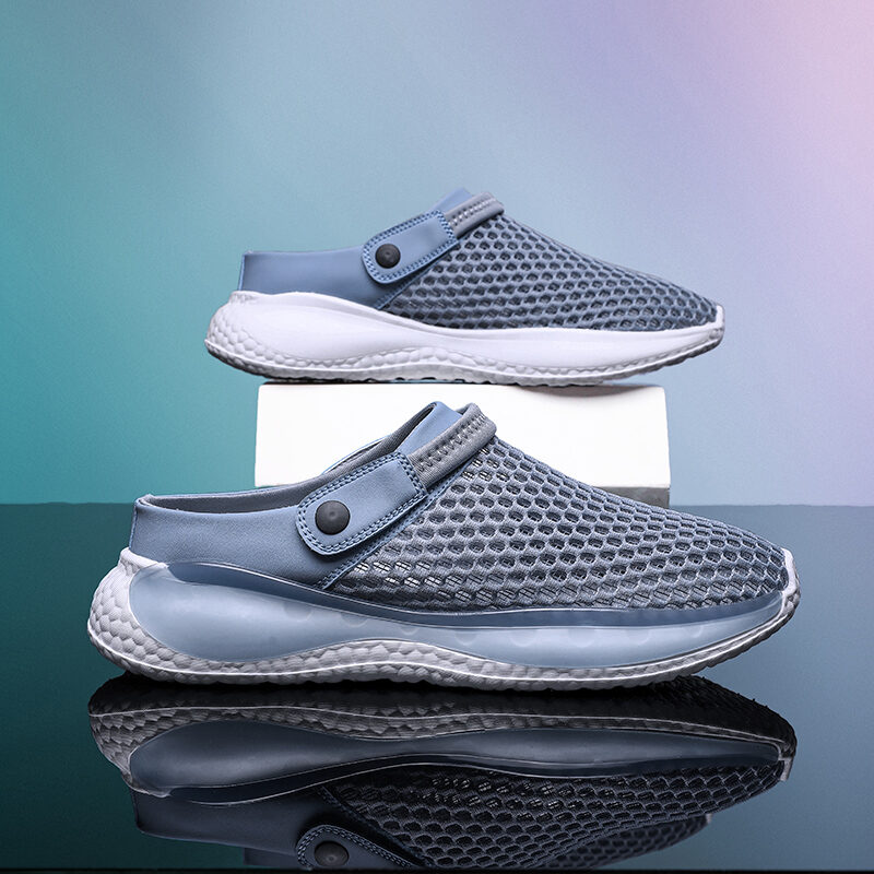 Giày Lưới Nam Mùa Hè 2025 Giày Đế Bằng Thoáng Khí Thoải Mái Cho Bãi Biển Giày Thể Thao Thường Ngày Giày Lười Thoáng Khí