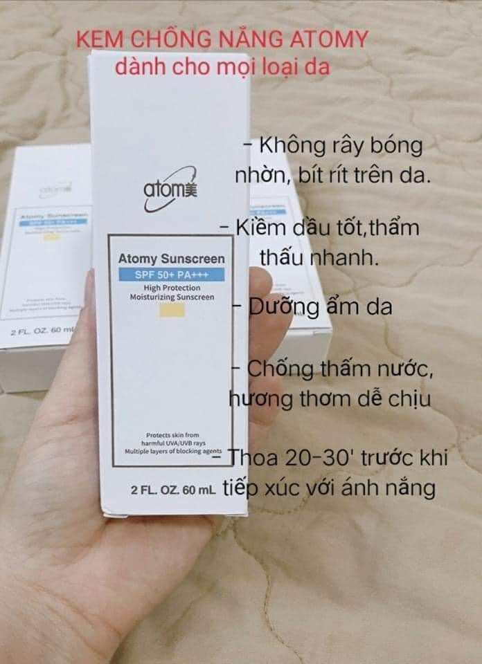 Kem chống nắng màu da atomy suncream