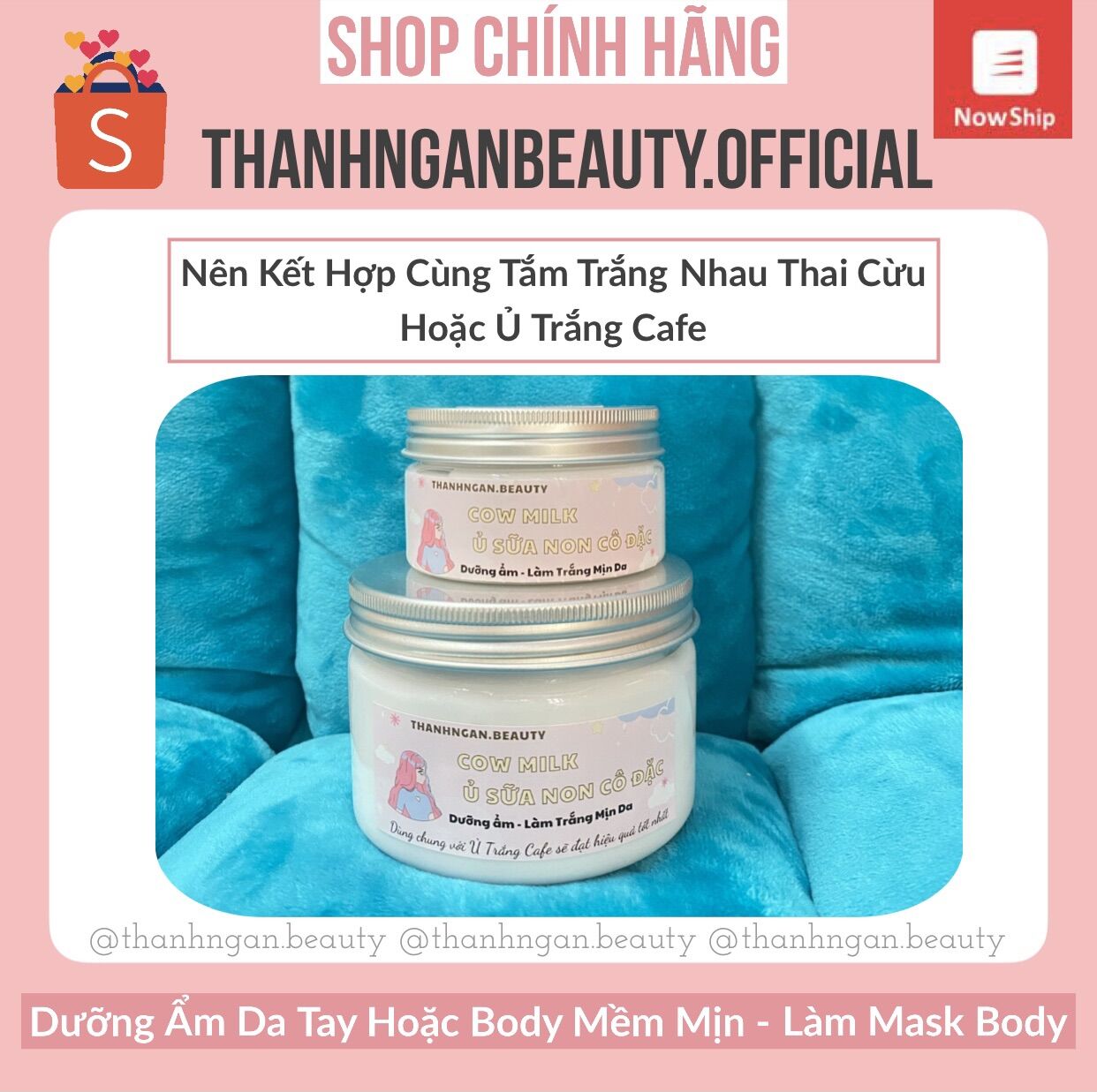 Ủ sữa non sữa dưỡng da mask body bò non 100% cô đặc