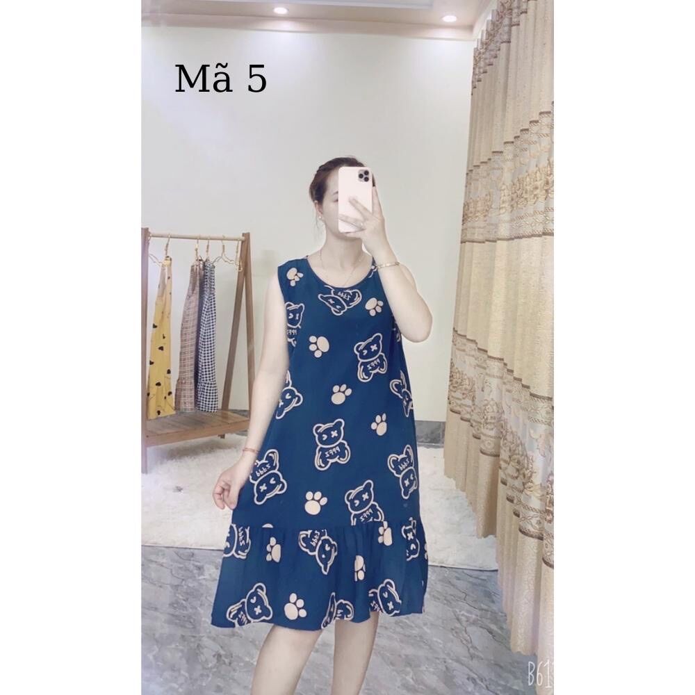 Váy Lanh Lụa Bầu Xát Nách, Đuôi Cá