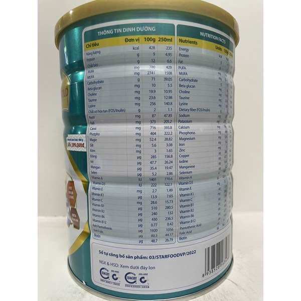 (HSD: 14/2/2025) Sữa bột Natumil canxi lon 800g
