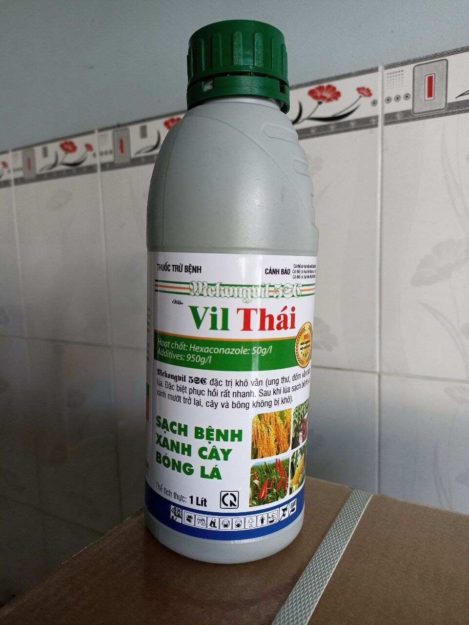 Thuốc trừ nấm bệnh Vil thái chai 1 lít trừ nấm bệnh vi khuẩn khô vằn thán thư sương mai xì mũ phấn trắng