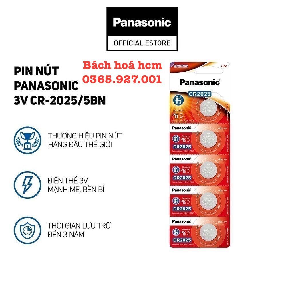Pin nút panasonic cr-2025/5bn