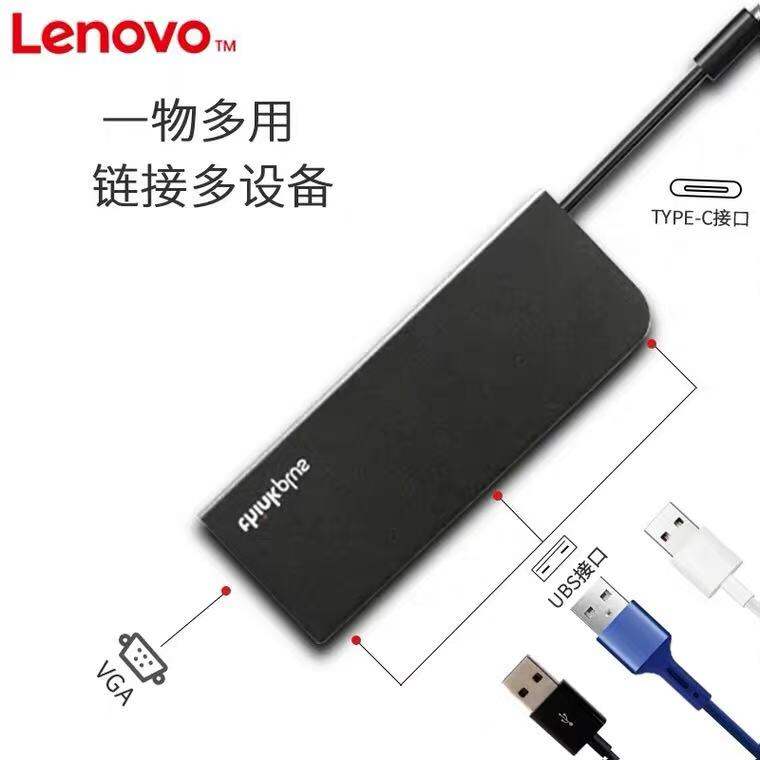 Thiết Bị Mở Rộng Tiện Mang Theo Hub Bốn Trong Một Thinkplus Cáp Chuyển Đổi Từ Type-C Sang VGA USB3.0