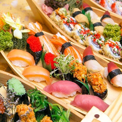 [HCM]Khay Thuyền Gỗ Sushi-Sashimi Không Cột Buồm 48cm