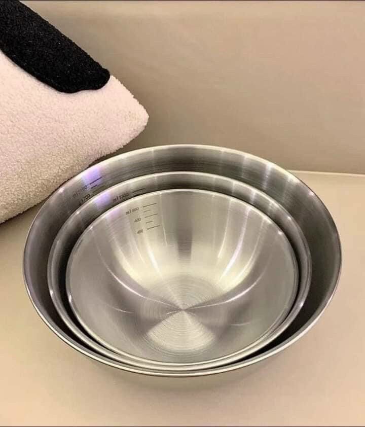 Combo 3 bát trộn inox đủ kích cỡ