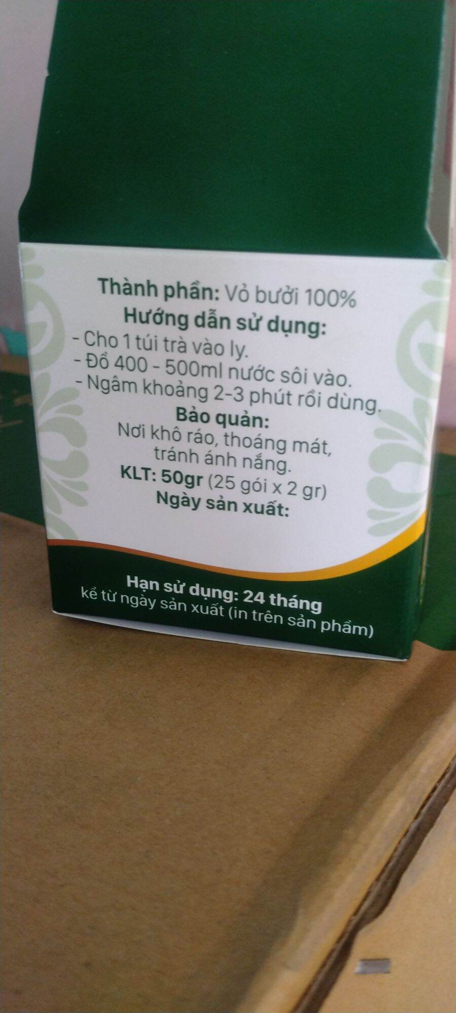 trà vỏ bưởi túi lọc Mekong 50gr