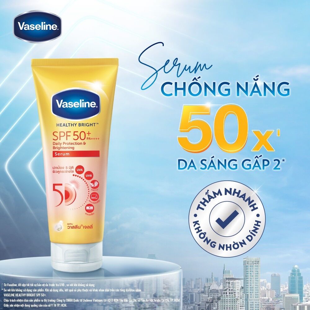 SERUM DƯỠNG THỂ VASELINE HEALTHY WHITE 50X 320ml
