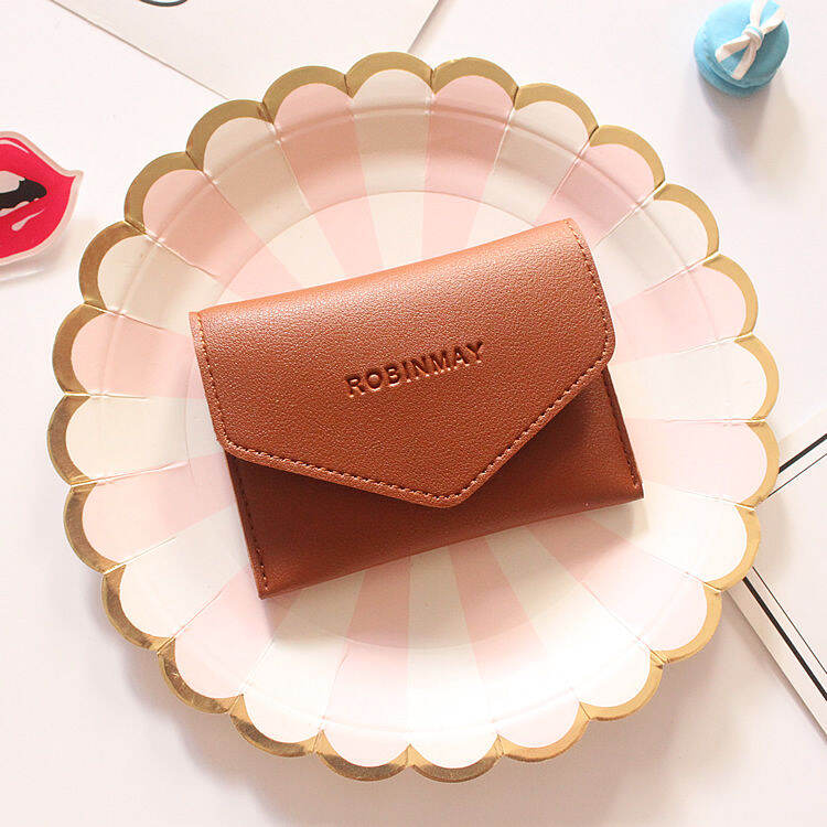 Ultra-Thin Short Mini Small Ins Mini Purse Women's Simple Envelope Small Wallet Storage Bag Coin Bag Card Holder