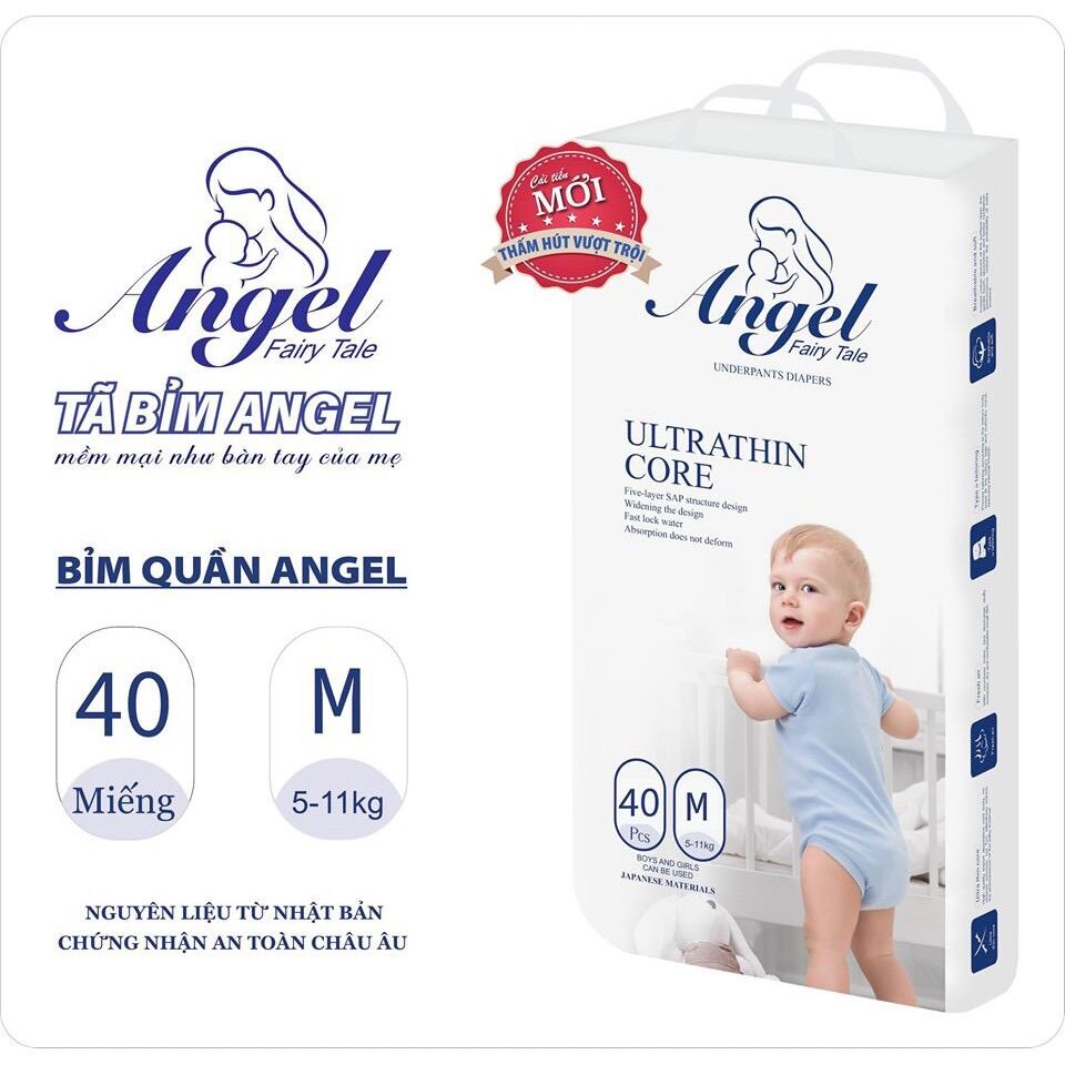 Bỉm quần angel m40 l38 xl36 xxl34
