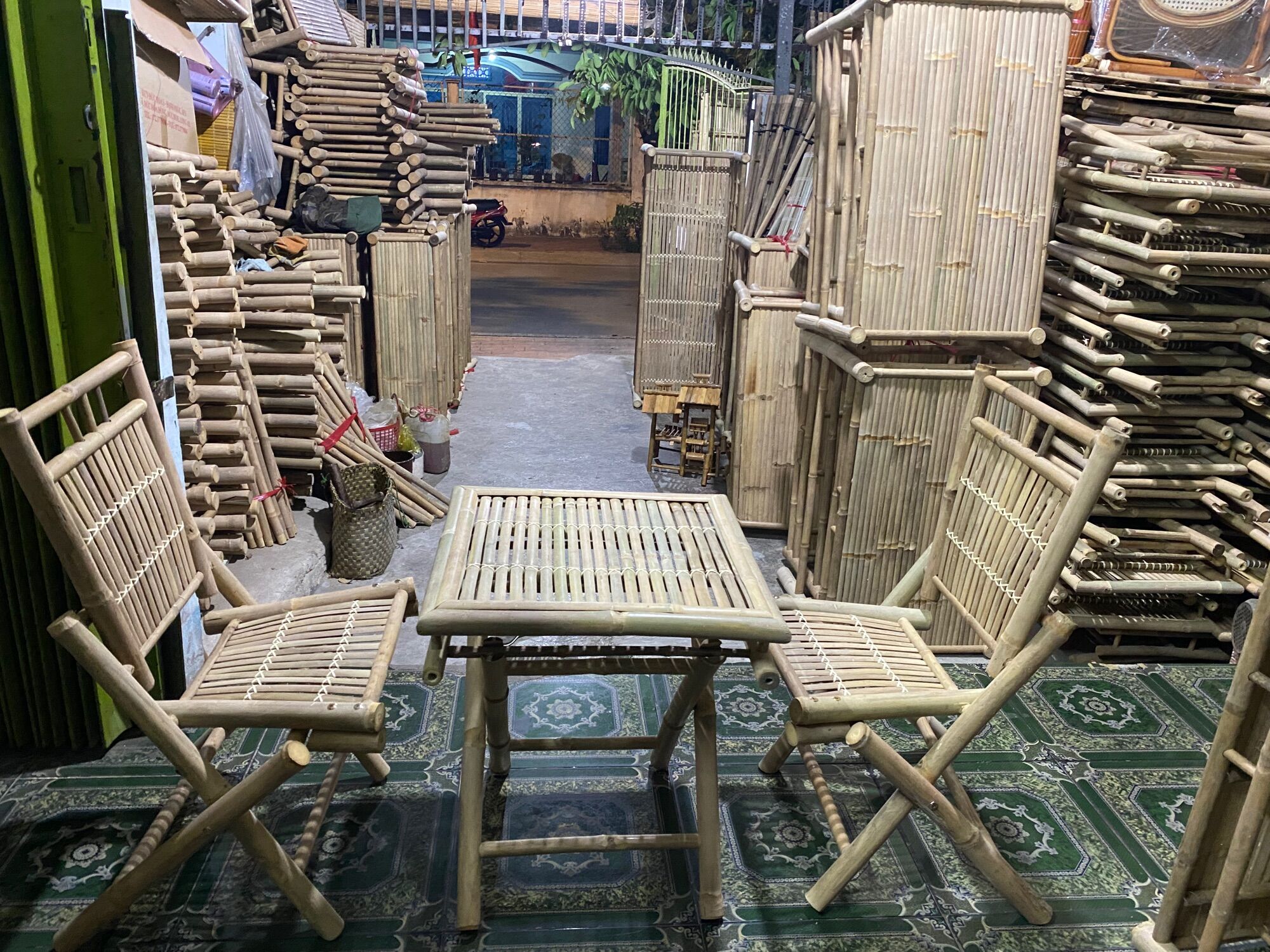 Bộ bàn xếp+ 2 ghế