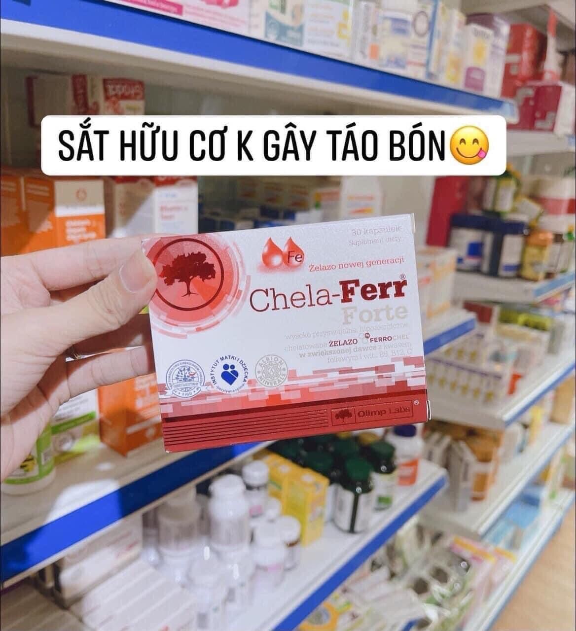 Chela ferr forte bổ sung sắt cho bà bầu, sau sinh, người gặp tình trạng thiếu máu