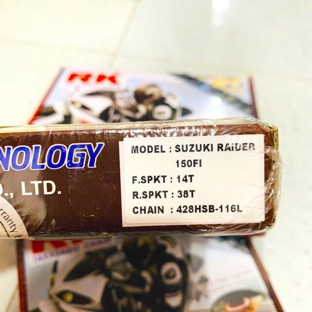 Suzuki Raider - Satria Bộ Nhông Sên Dĩa RK Thông Số Zin  RK