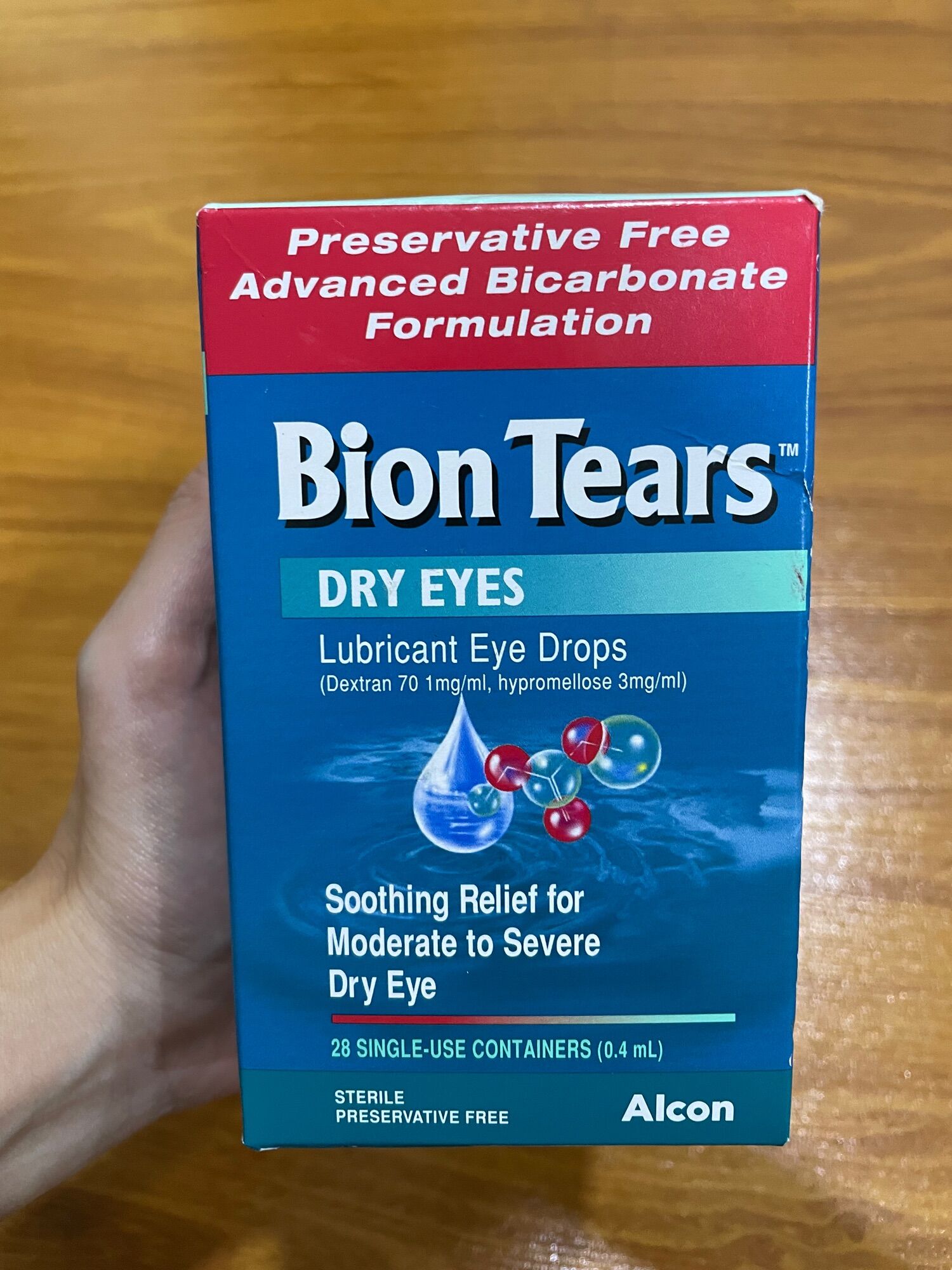 Bion tears eye drop 0.4mlx28 ống