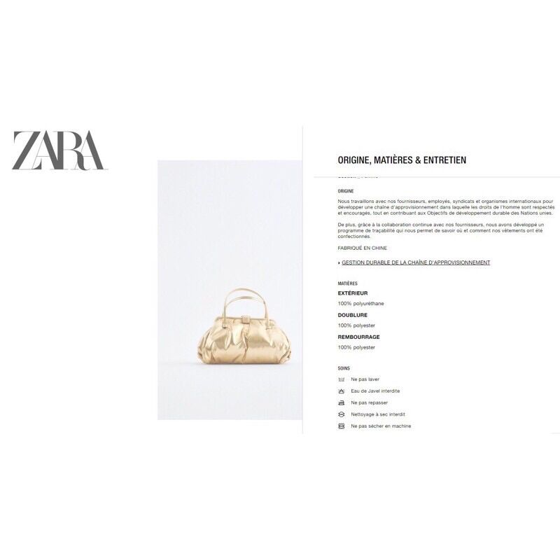 Zara Auth túi xách nữ hàng lấy Pháp
