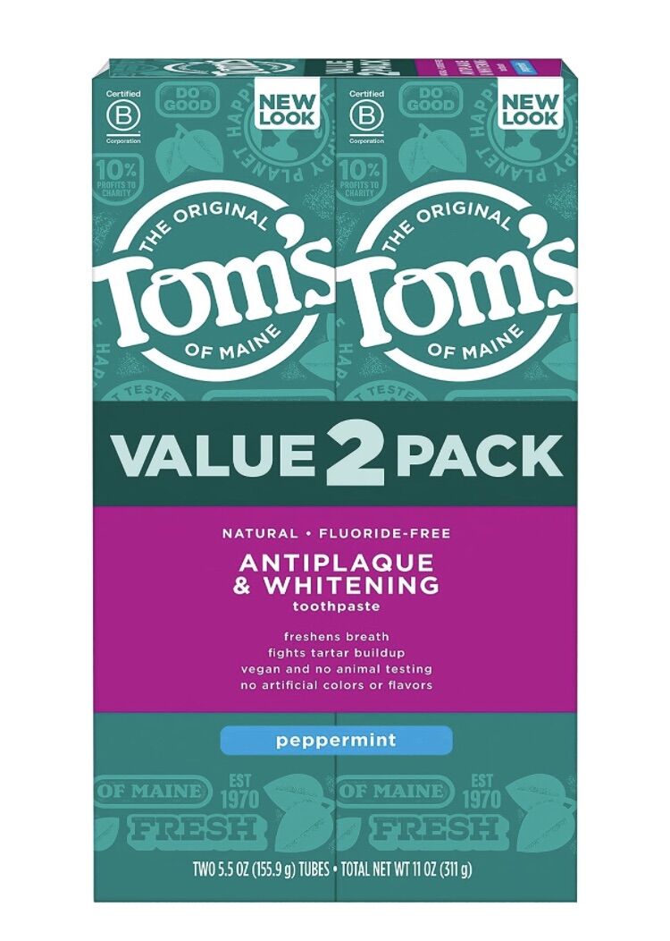 Kem đánh răng không Fluoride làm trắng tự nhiên Tom's of Maine 155g USA