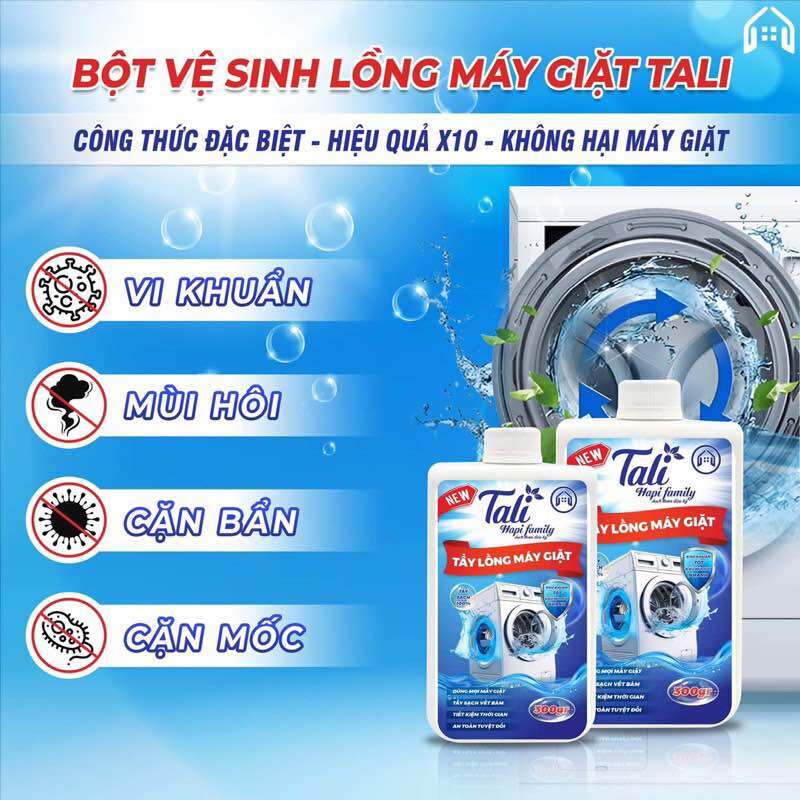 Tẩy lồng máy giặt tali