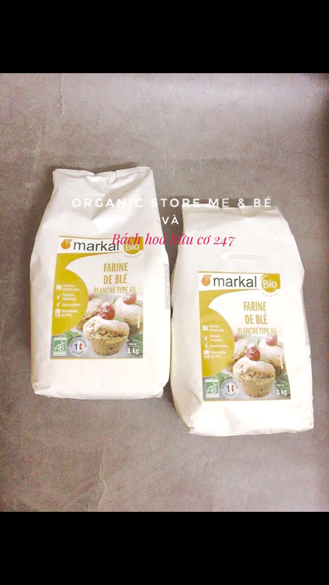 Bột mì t65 hữu cơ markal - pháp