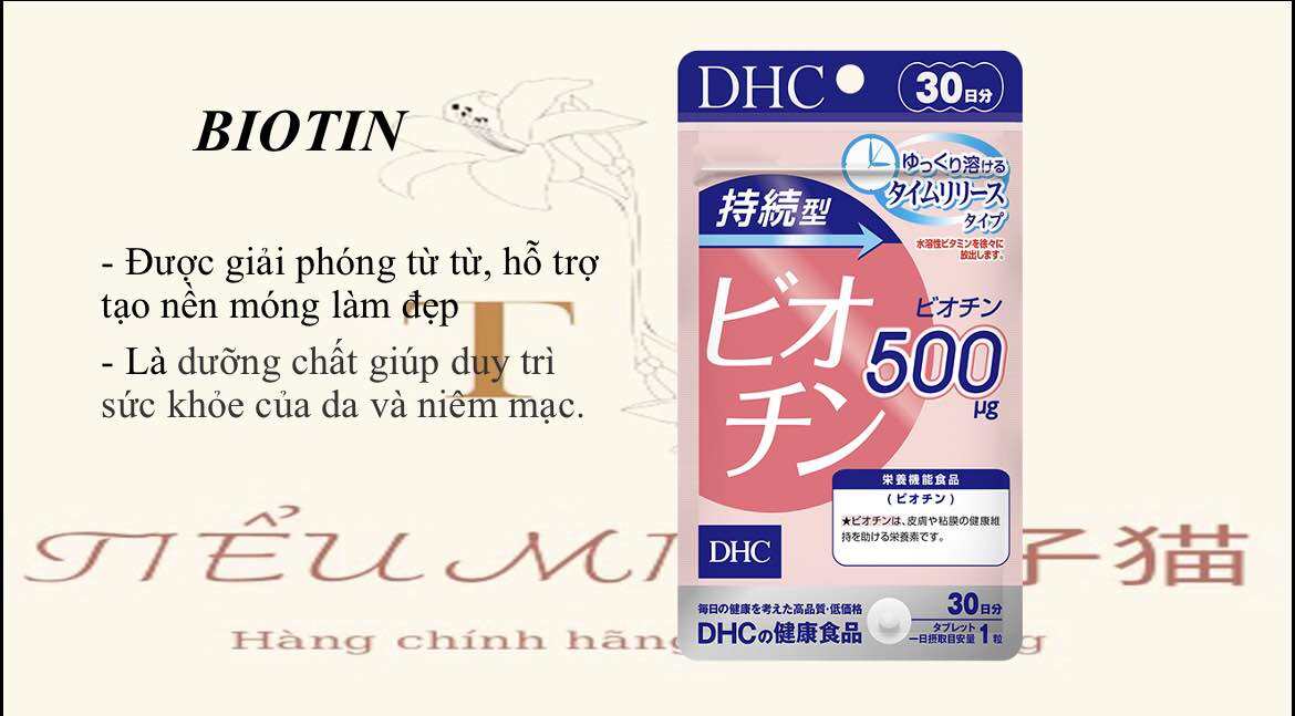Viên uống hỗ trợ ngăn rụng tóc Biotin DHC - 60 ngày