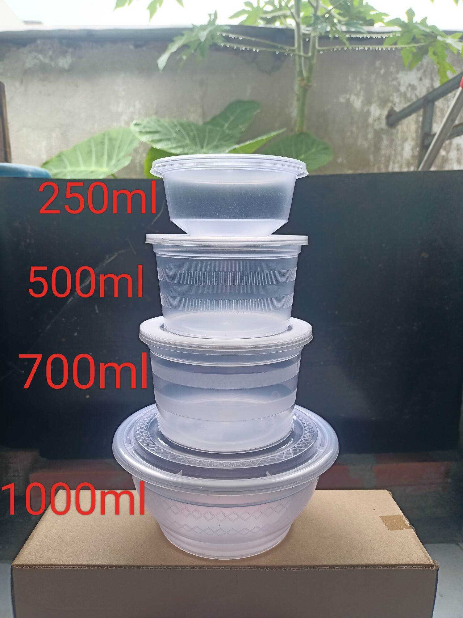 Thố nhựa vĩnh phát, 1000ml, 700ml, 500ml 250ml