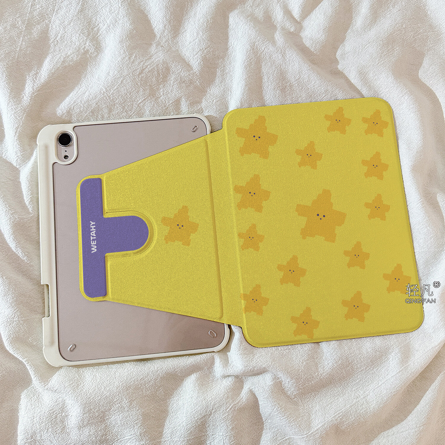 Cute Star Design Tablet Case 360 Degree Rotatable With Pen Slot - 5