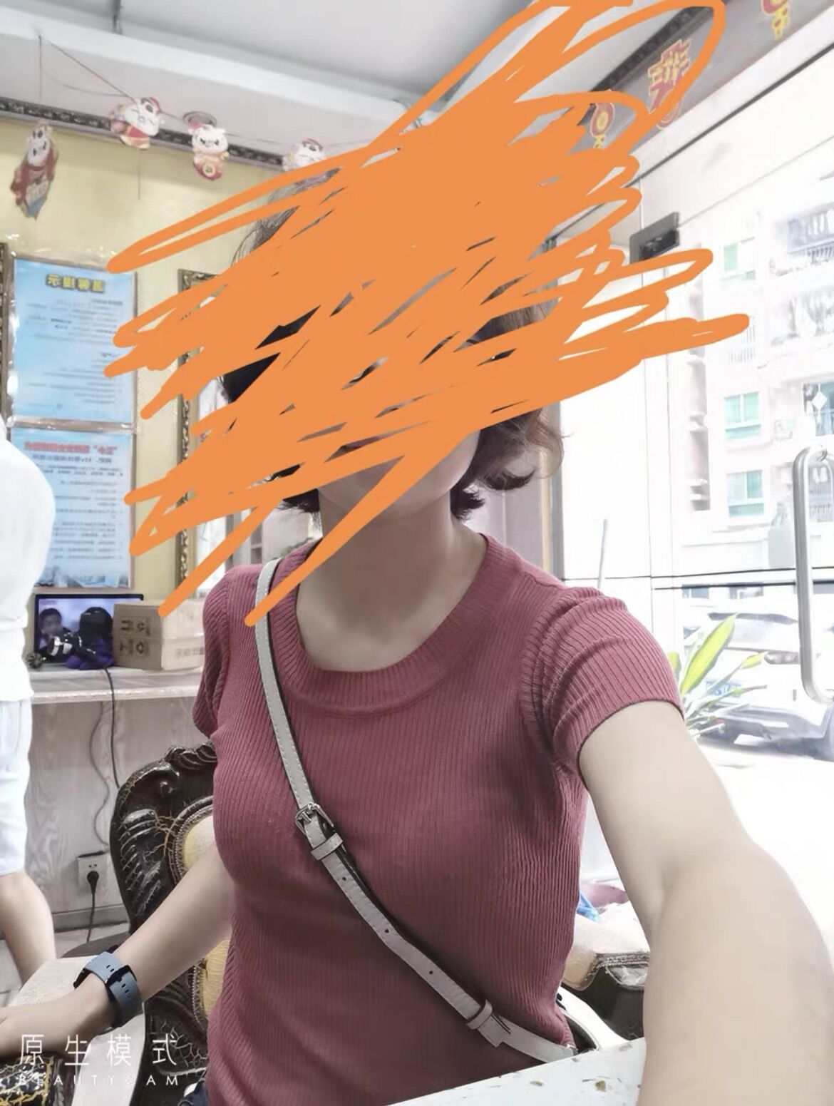 Áo cộc tay len tăm cổ tròn nữ tính