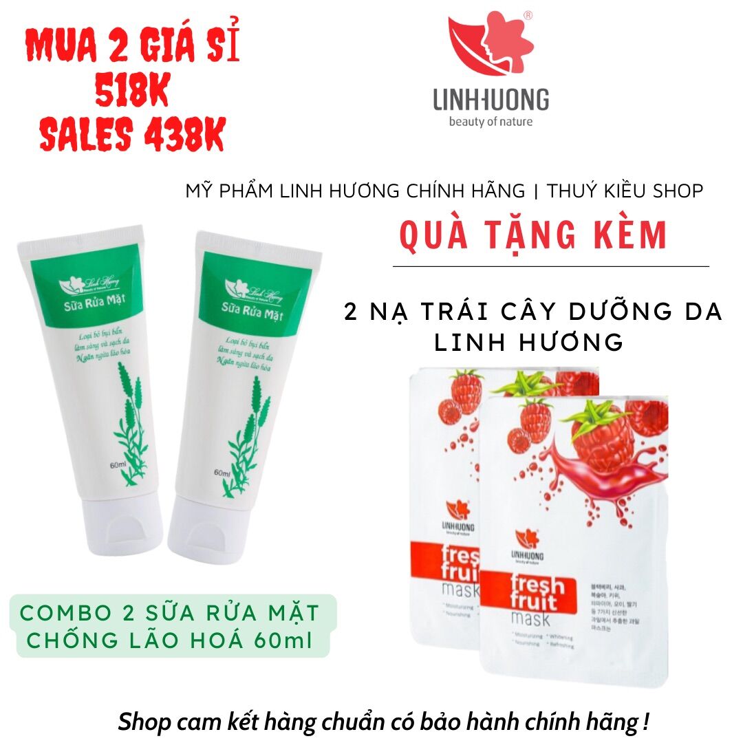SỈ 2 SỮA RỬA MẶT LINH HƯƠNG - KIỀM DẦU CHỐNG LÃO HÓA SẠCH SÂU