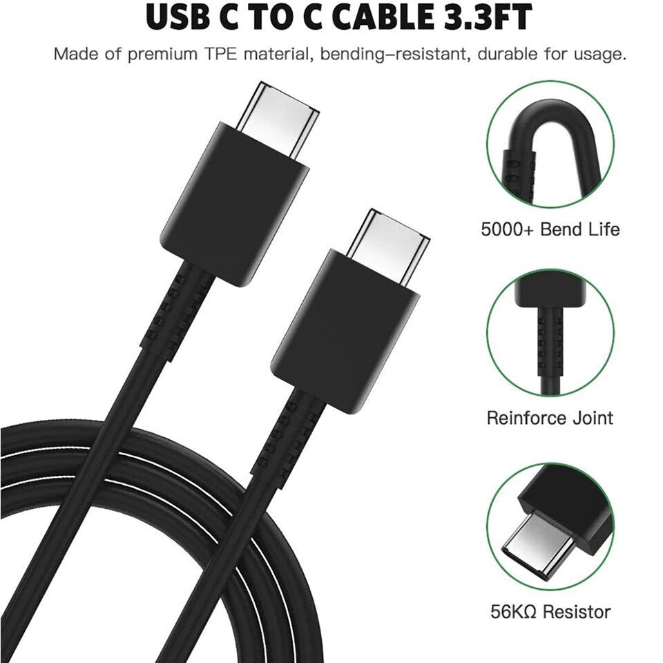 Cáp sạc nhanh 25w samsung 2 đầu type c